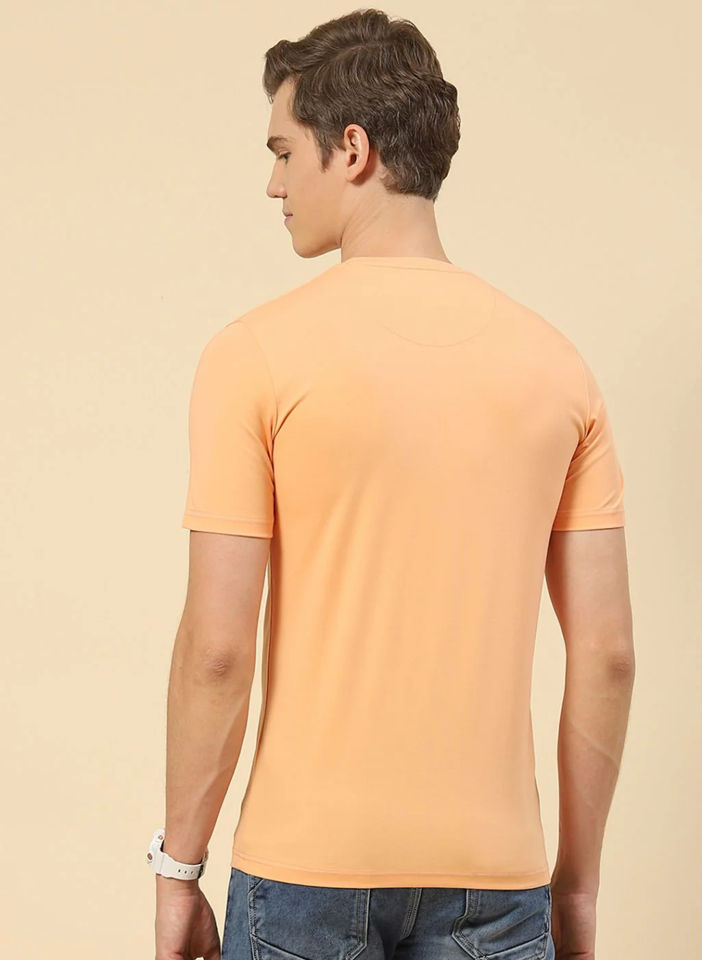 Men Orange Printed T-Shirt - Image 4