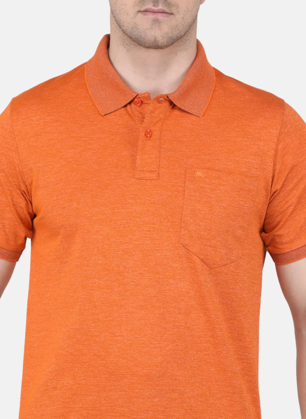 Men Orange Solid T-Shirt - Image 5