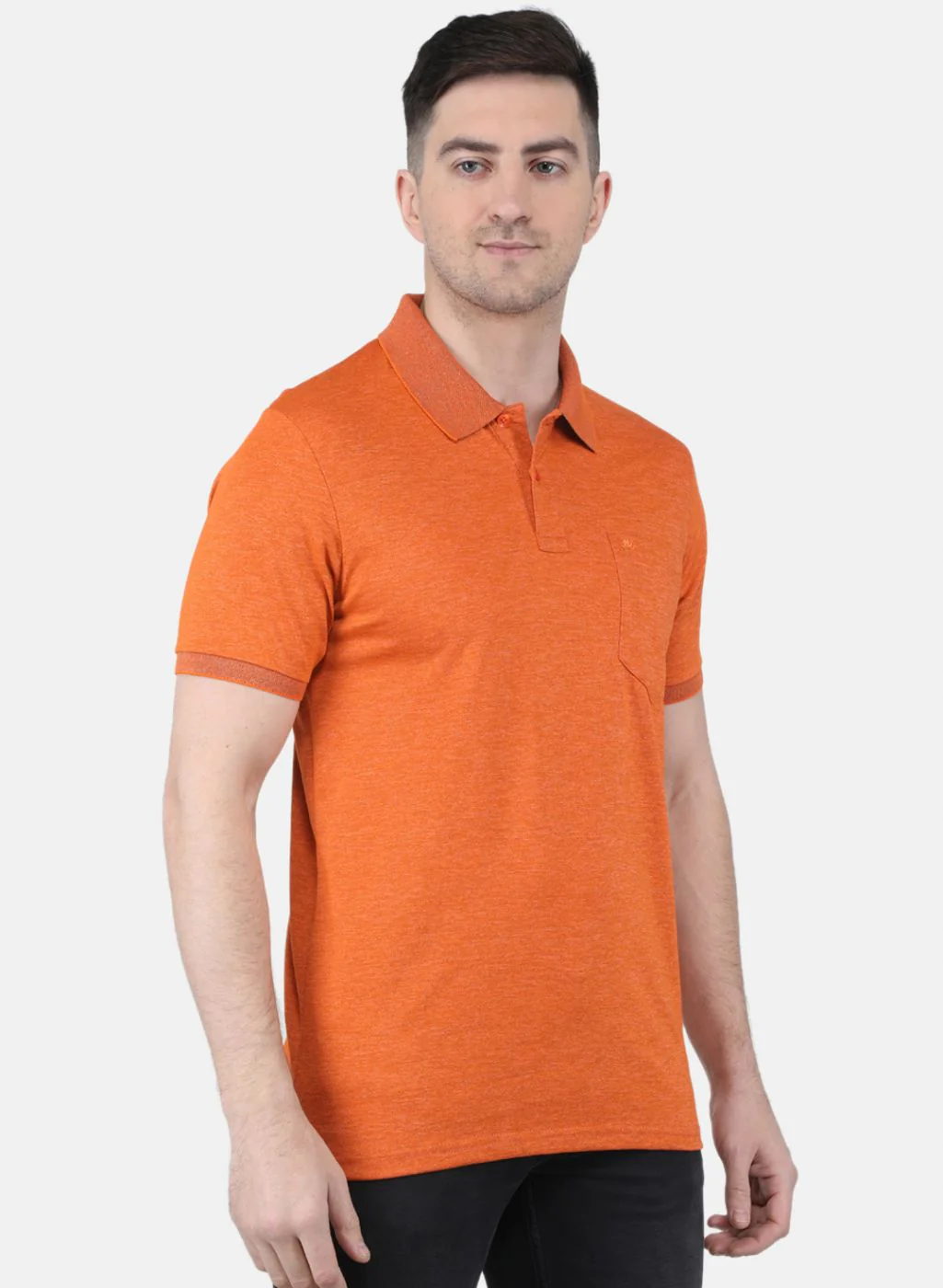 Men Orange Solid T-Shirt - Image 6