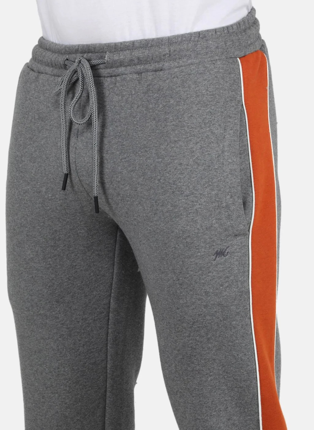 Men Orange Solid Tracksuit - Image 6