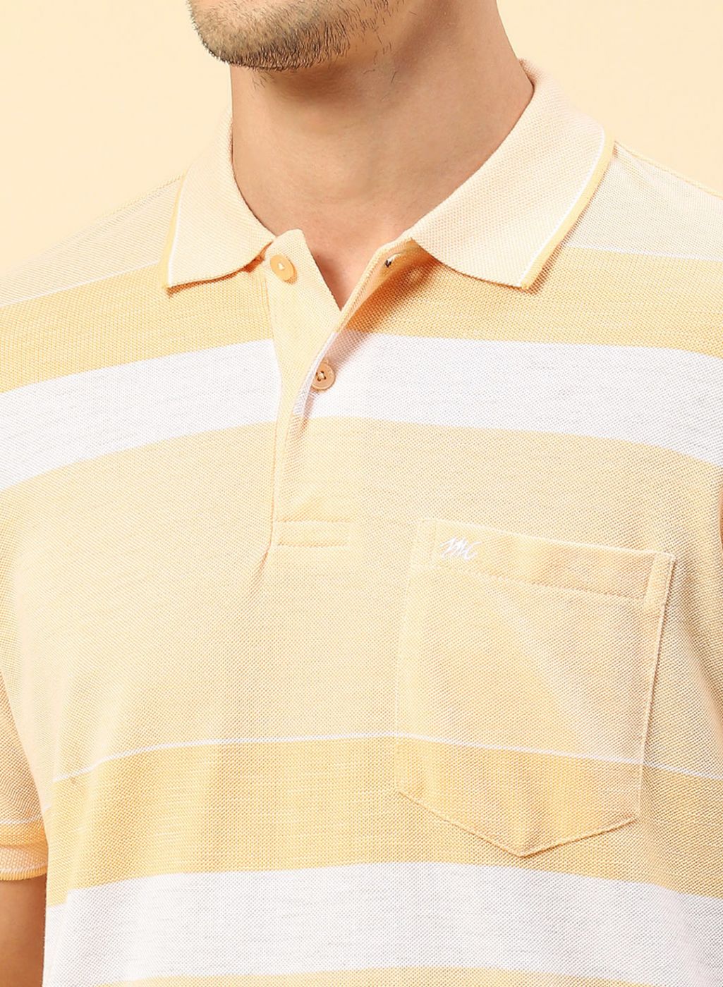 Men Orange Stripe T-Shirt - Image 6