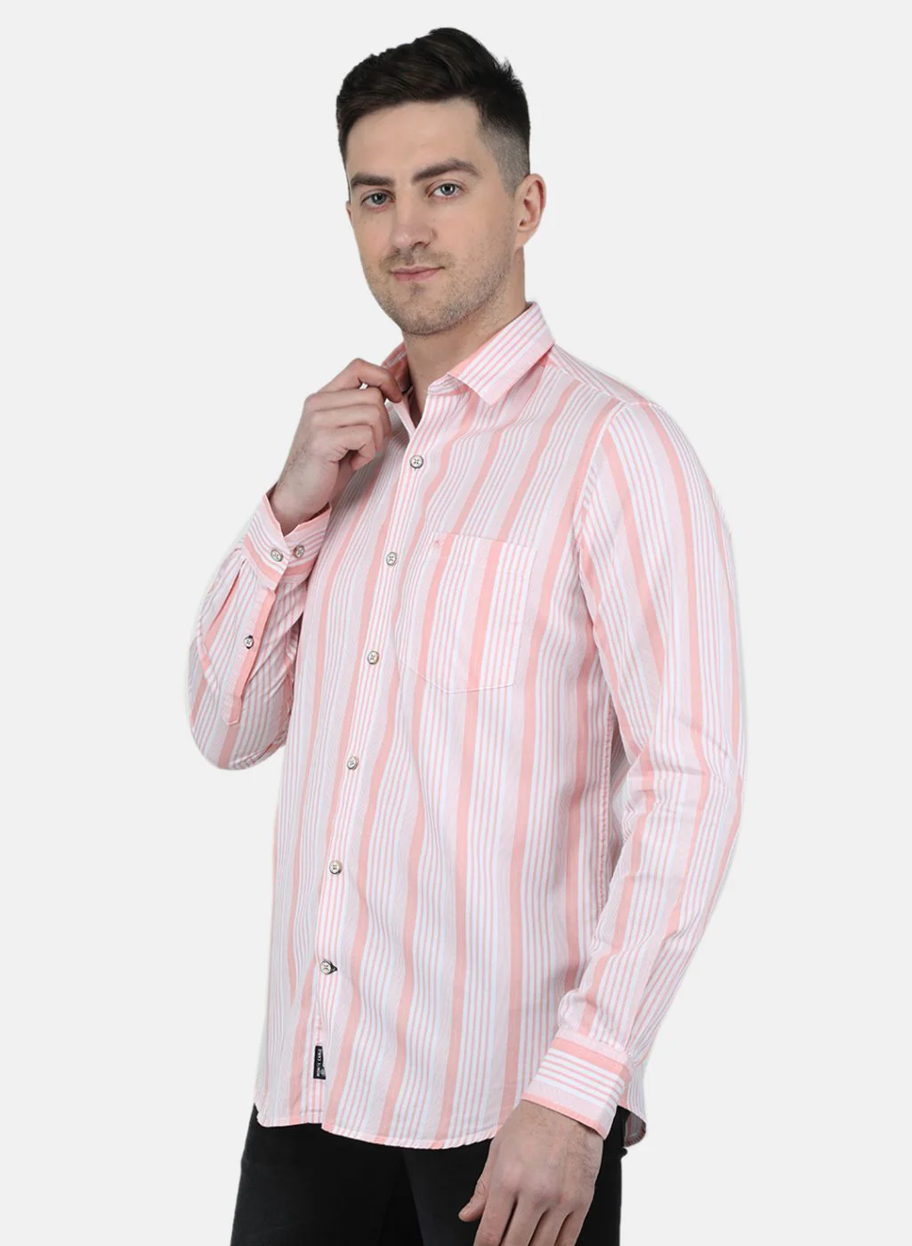 Men Peach Printed Shirt - Image 2