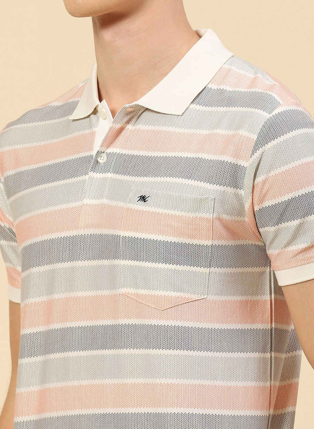 Men Peach Printed T-Shirt - Image 6