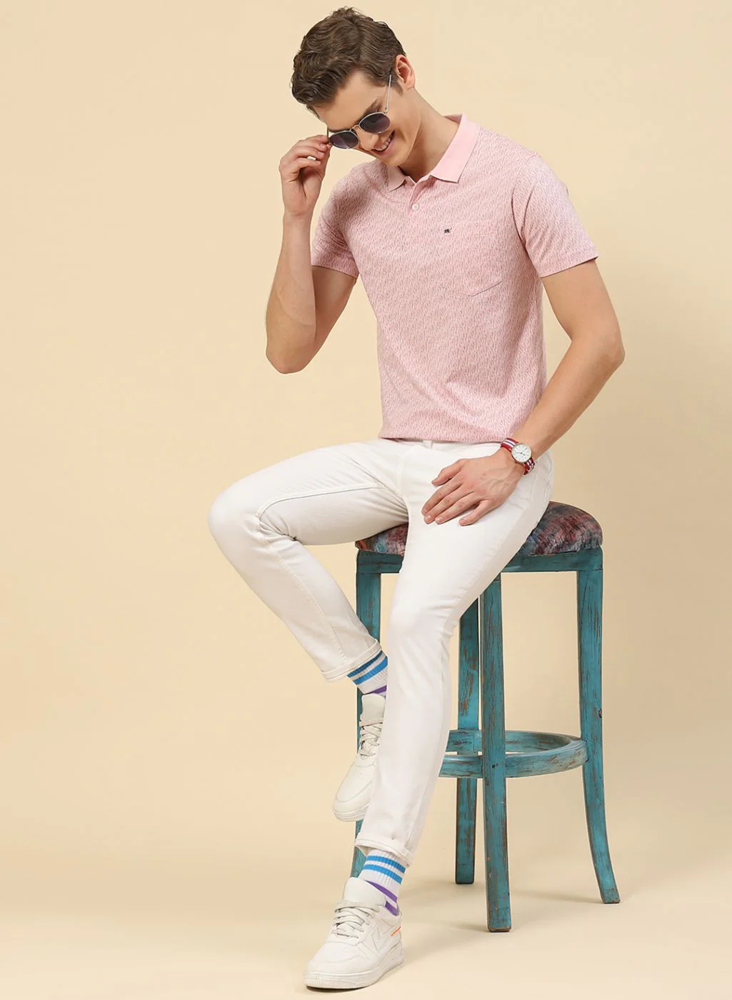 Men Pink Printed T-Shirt - Image 5