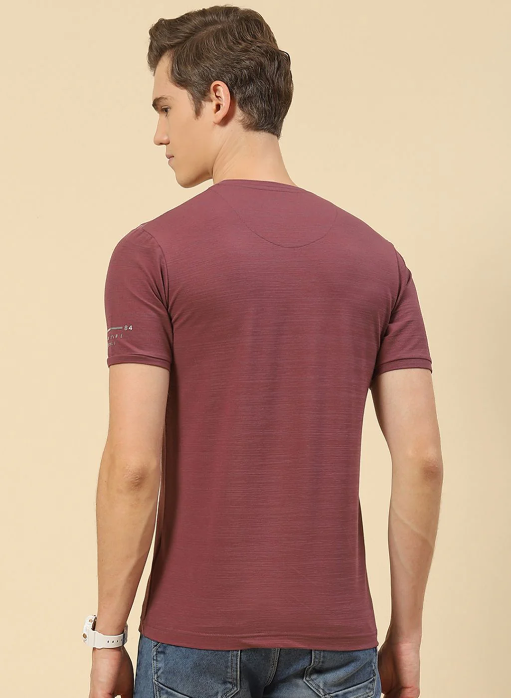 Men Pink Printed T-Shirt - Image 5