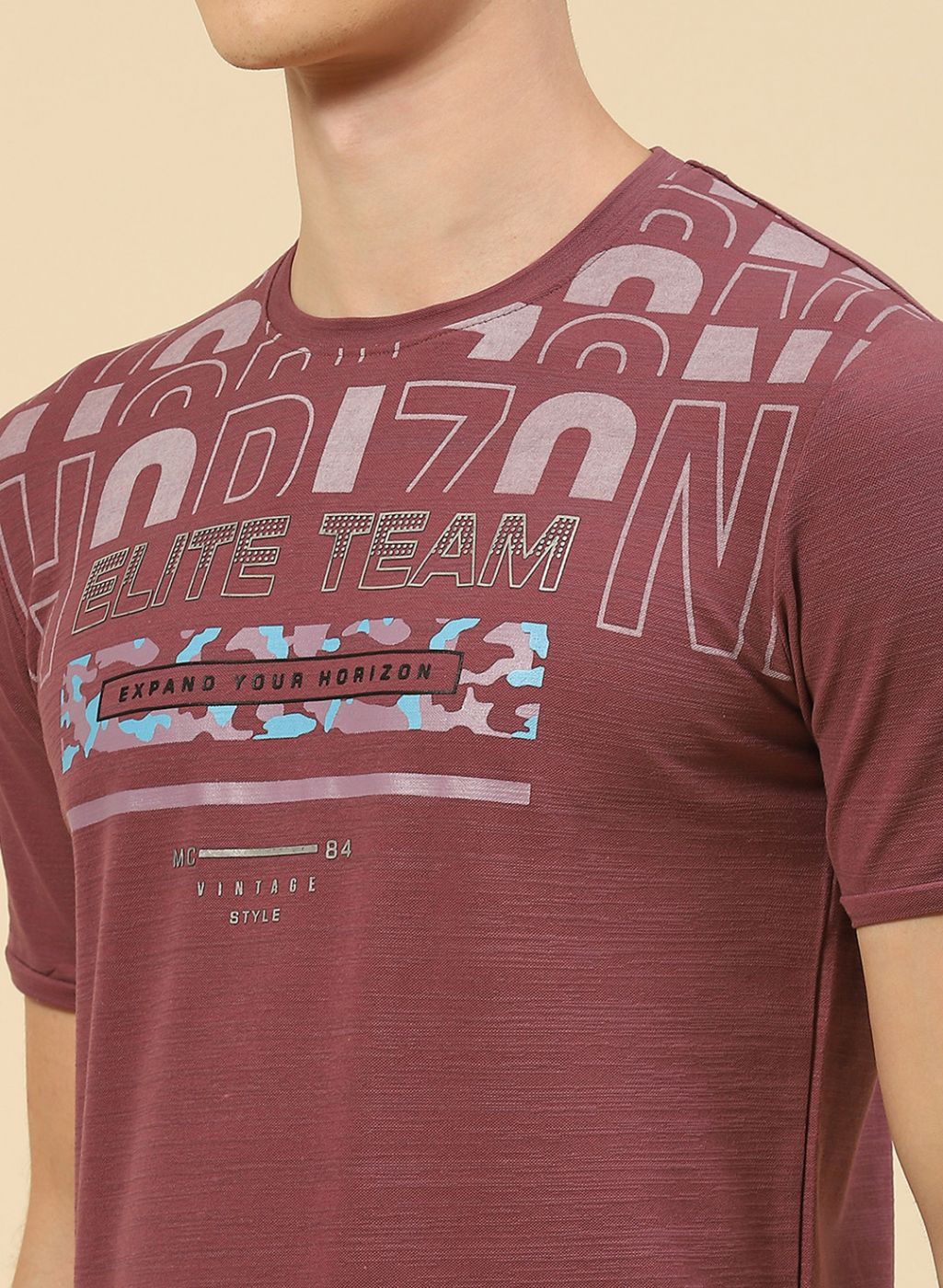 Men Pink Printed T-Shirt - Image 6