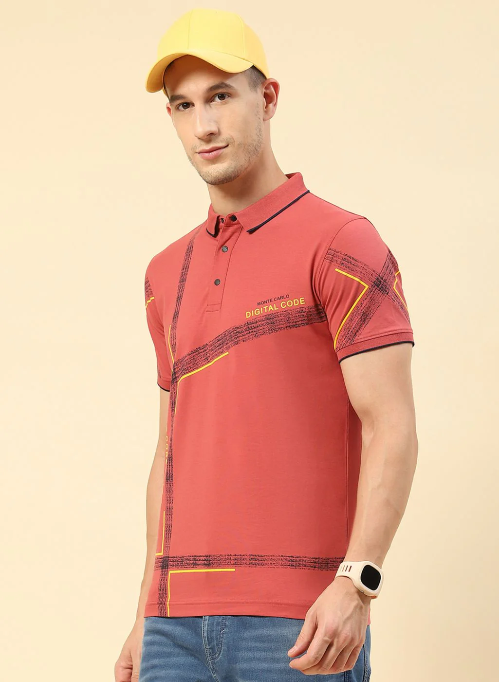 Men Pink Printed T-Shirt - Image 2