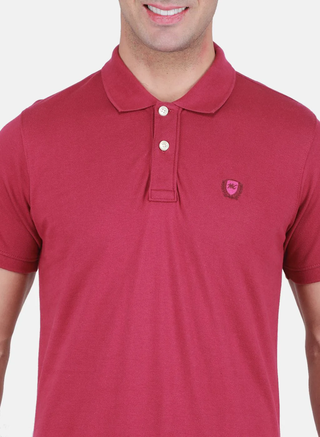 Men Pink Solid T-Shirt - Image 5