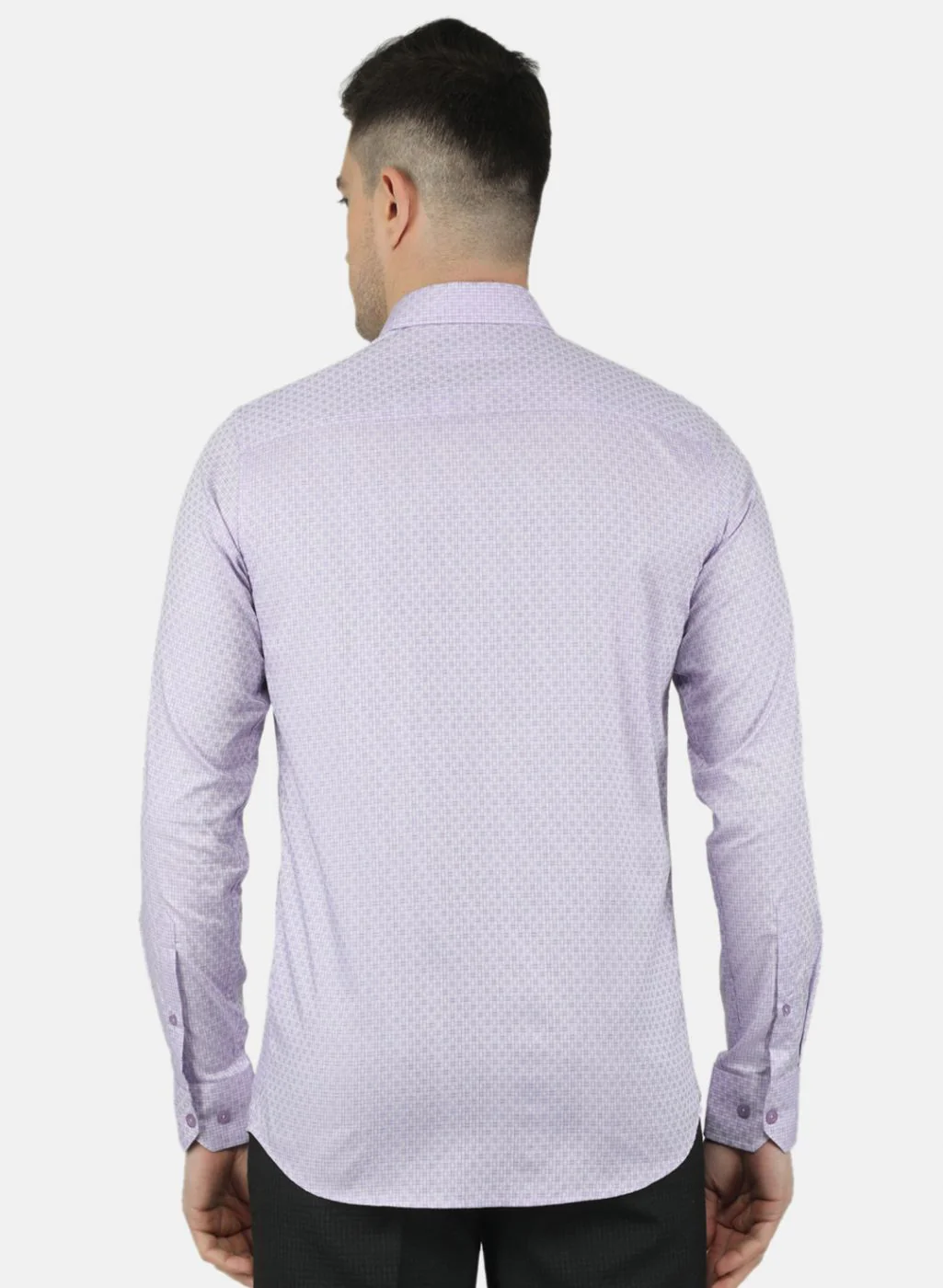 Men Purple Check Shirt - Image 3
