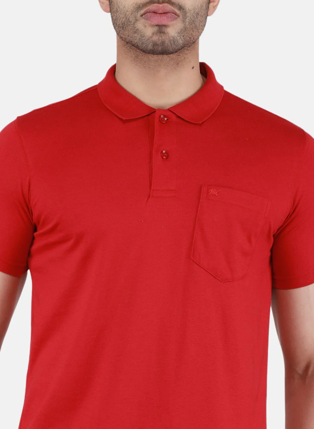 Men Red Solid T-Shirt - Image 5