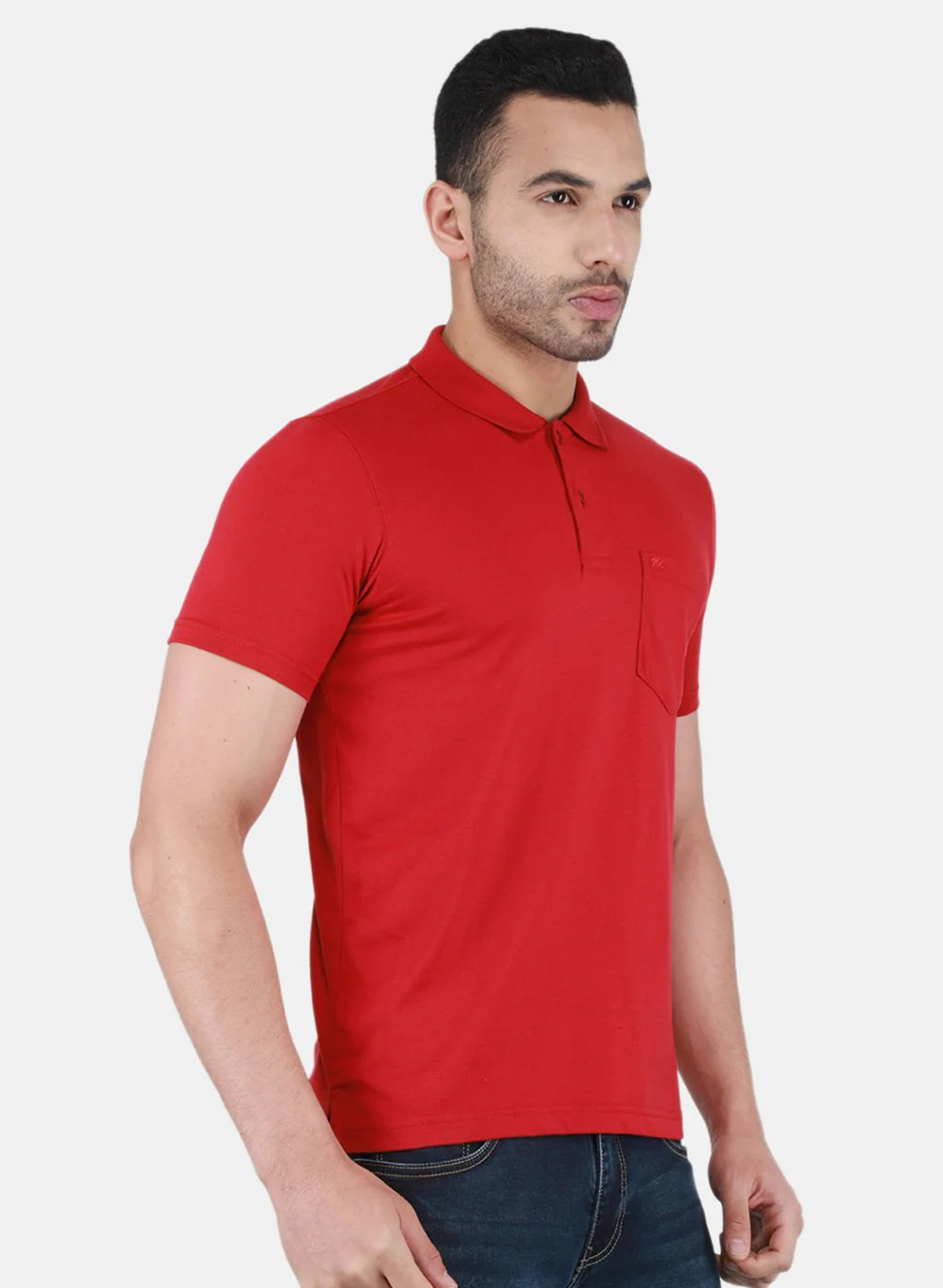 Men Red Solid T-Shirt - Image 6