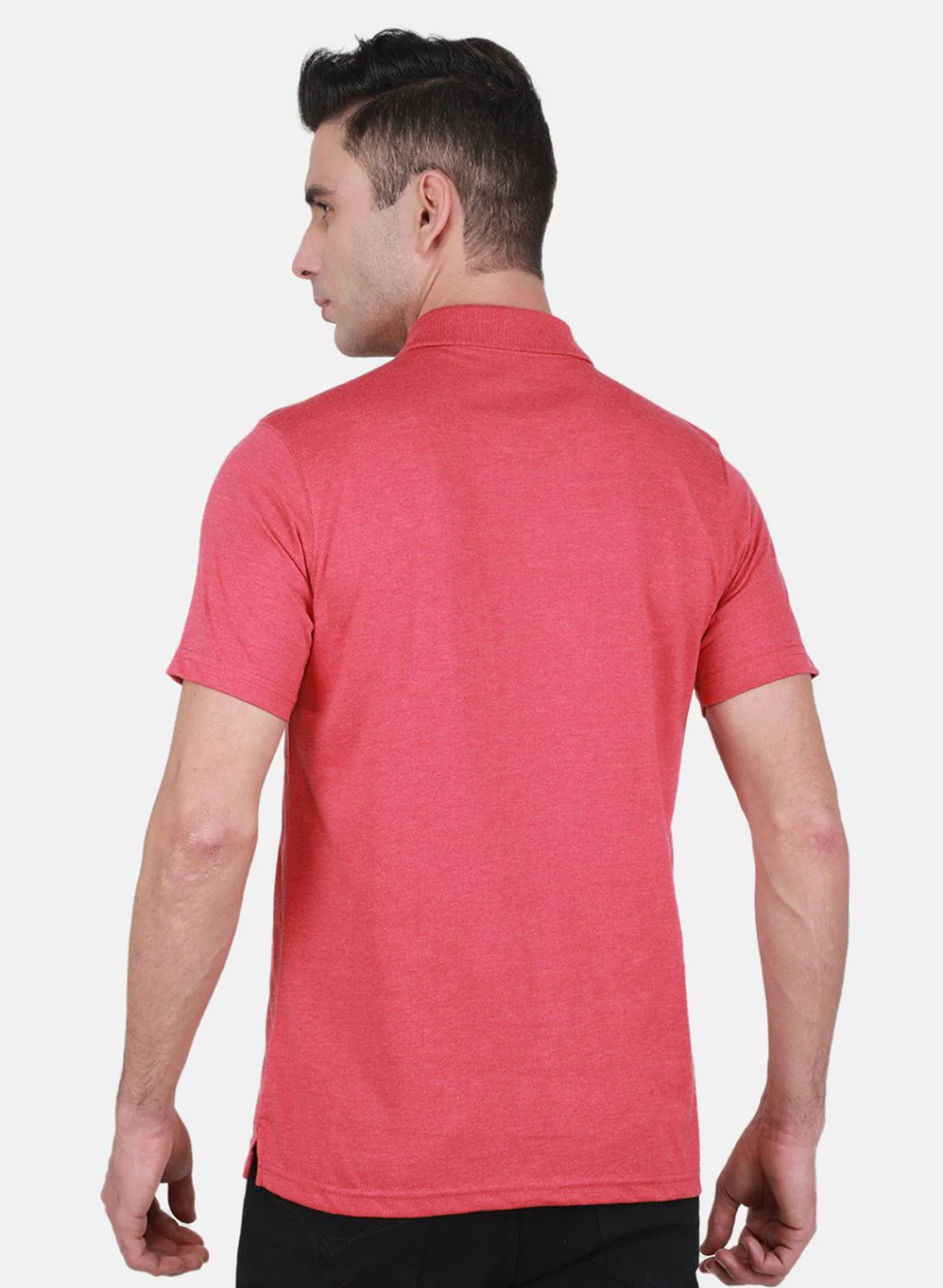 Men Red Solid T-Shirt - Image 3