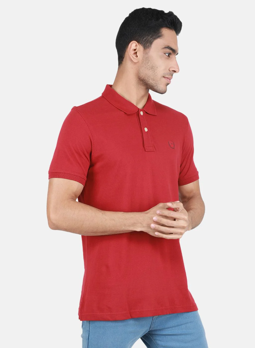 Men Red Solid T-Shirt - Image 6