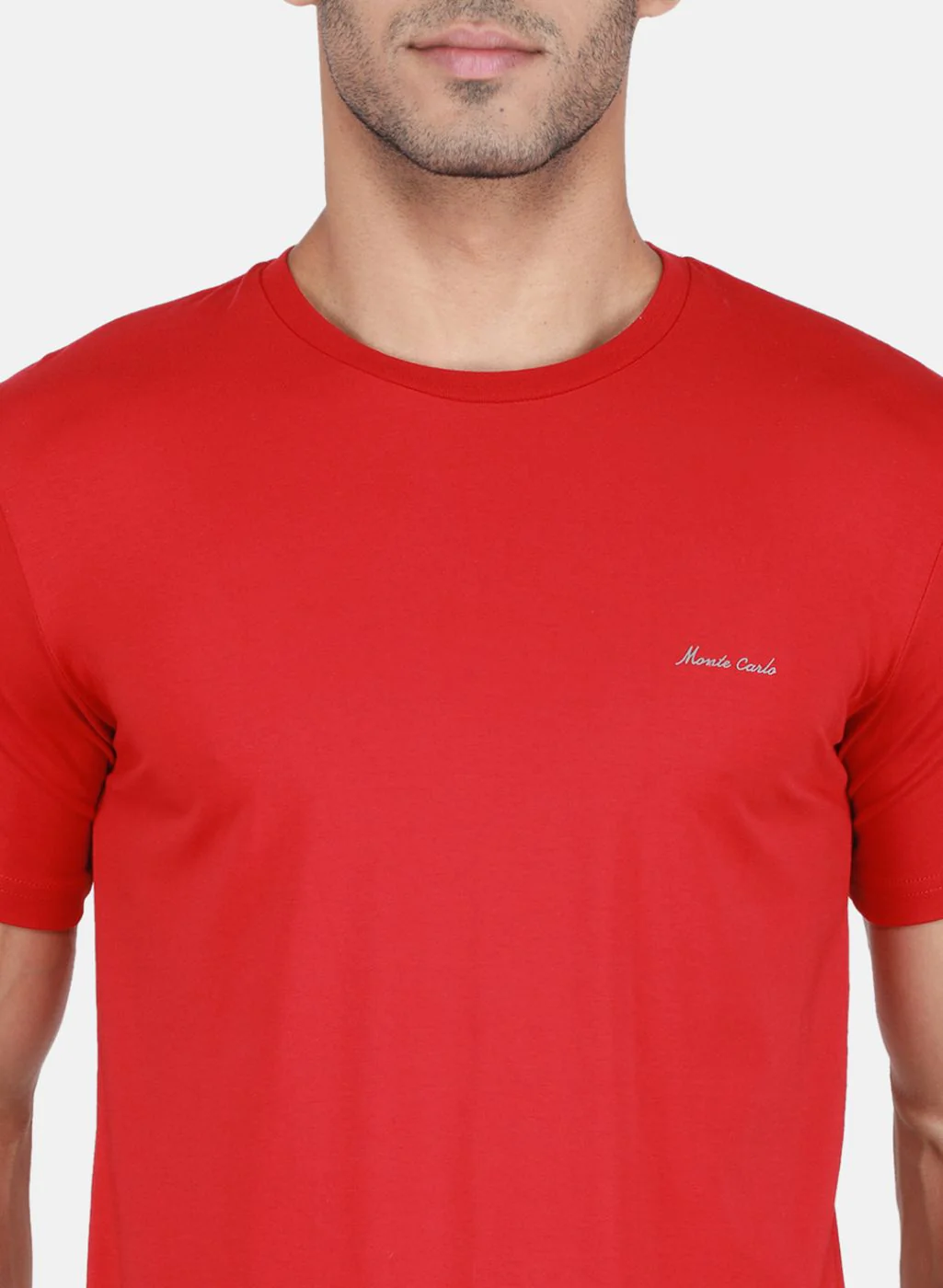 Men Red Solid T-Shirt - Image 5