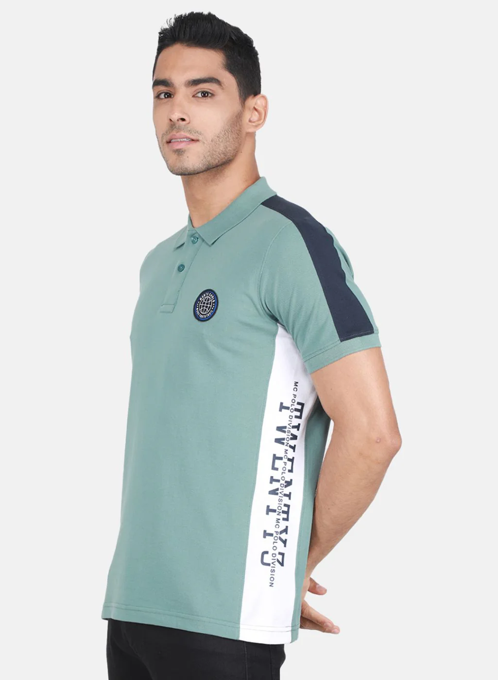 Men Sea Green Printed T-Shirt - Image 2