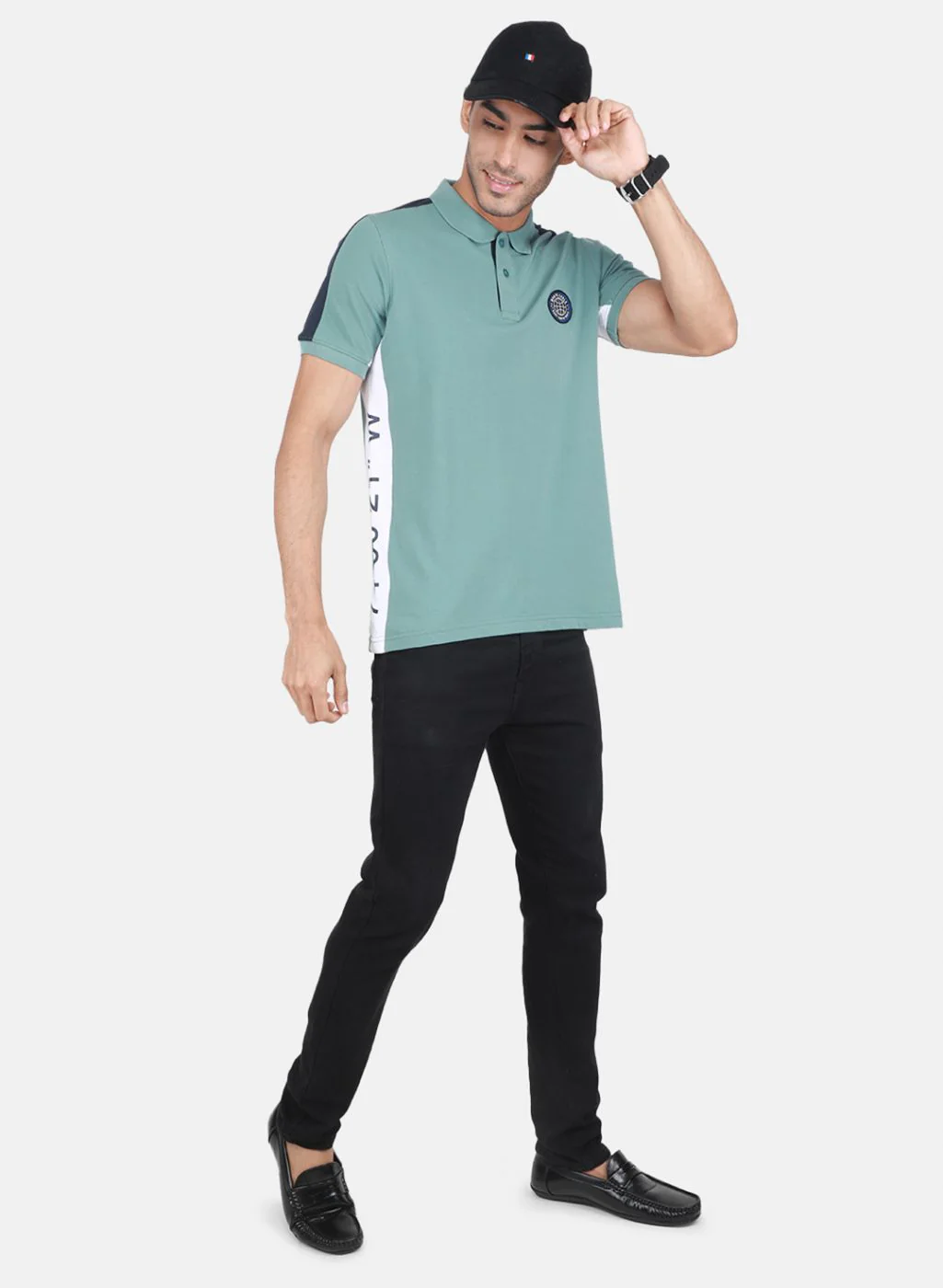 Men Sea Green Printed T-Shirt - Image 4