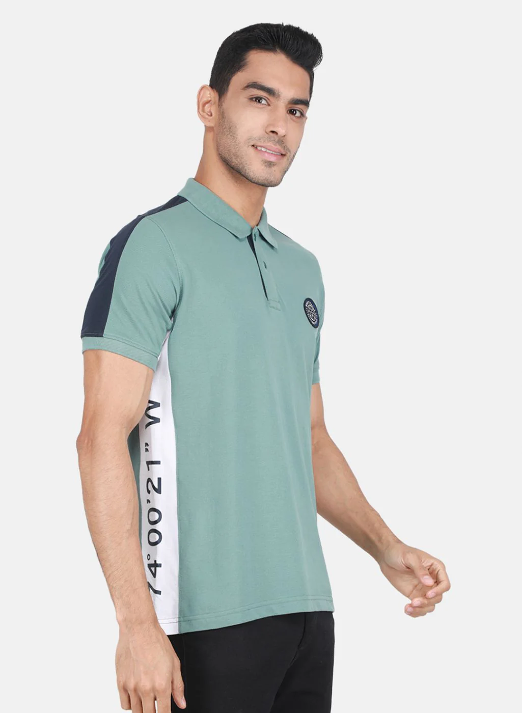 Men Sea Green Printed T-Shirt - Image 6