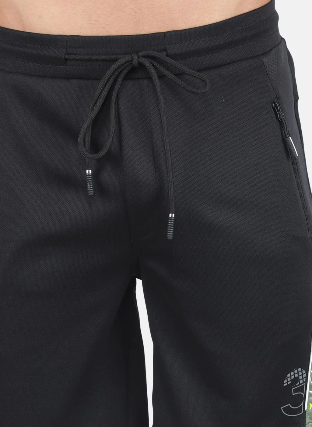 Men White & Black Solid Bermuda Set - Image 5