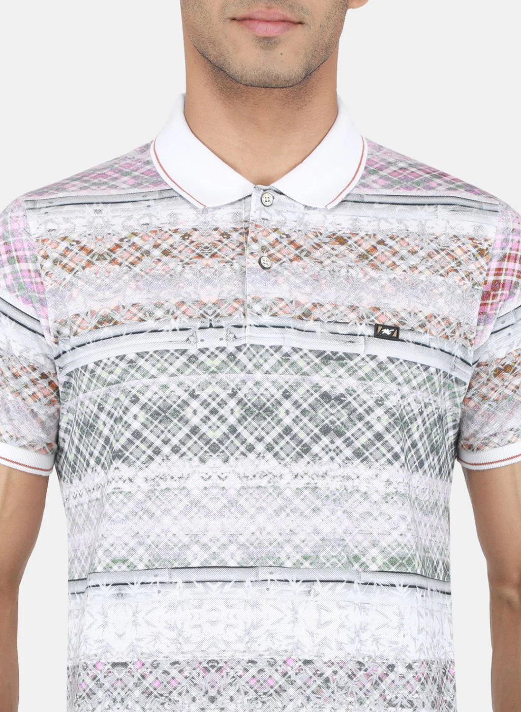 Men White & Brown Printed T-Shirt - Image 5