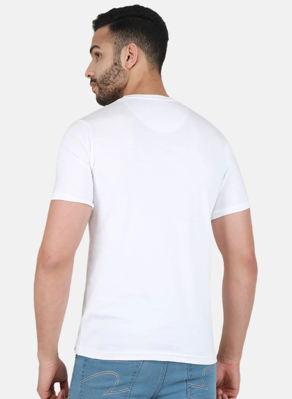Men White Printed T-Shirt - Image 3