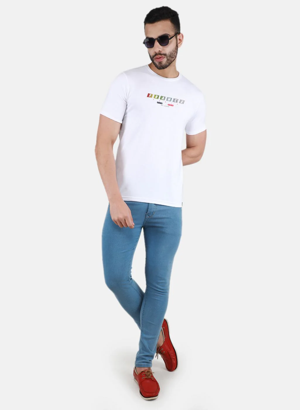 Men White Printed T-Shirt - Image 4