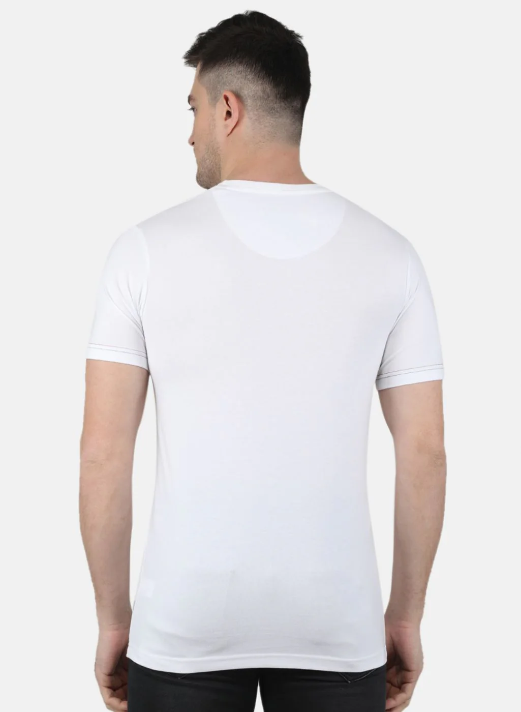 Men White Printed T-Shirt - Image 3