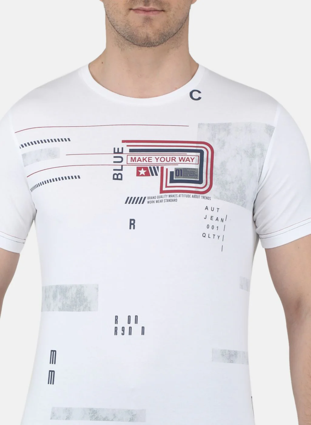 Men White Printed T-Shirt - Image 5