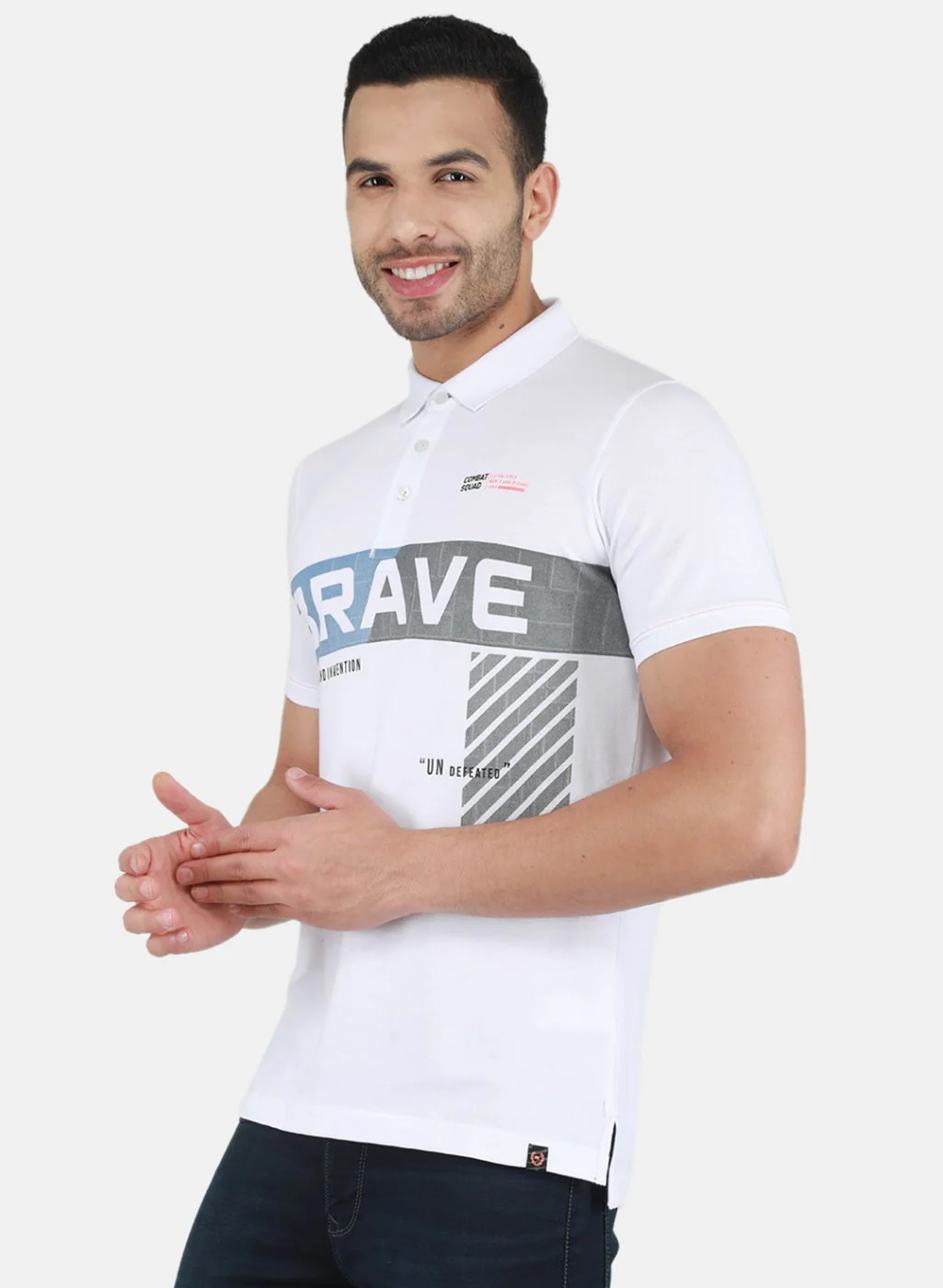 Men White Printed T-Shirt - Image 2