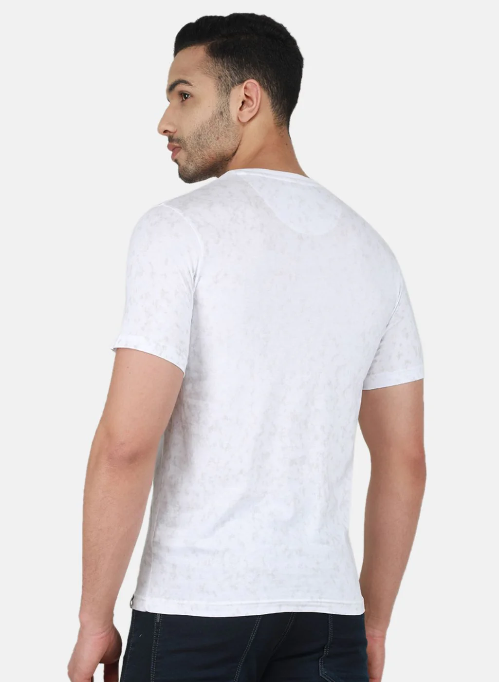Men White Printed T-Shirt - Image 3