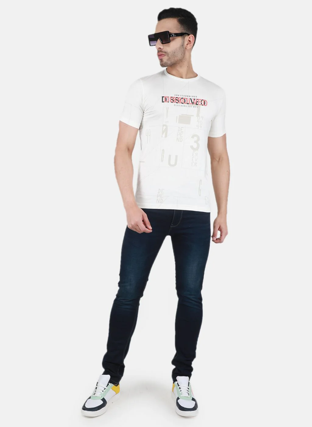 Men White Printed T-Shirt - Image 4