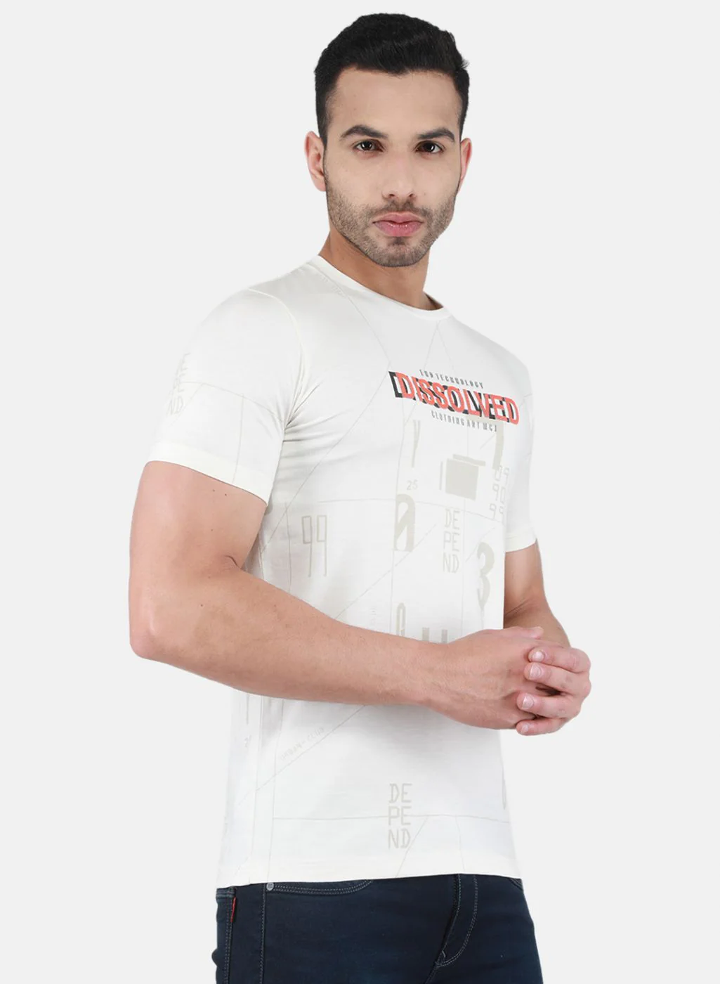 Men White Printed T-Shirt - Image 6