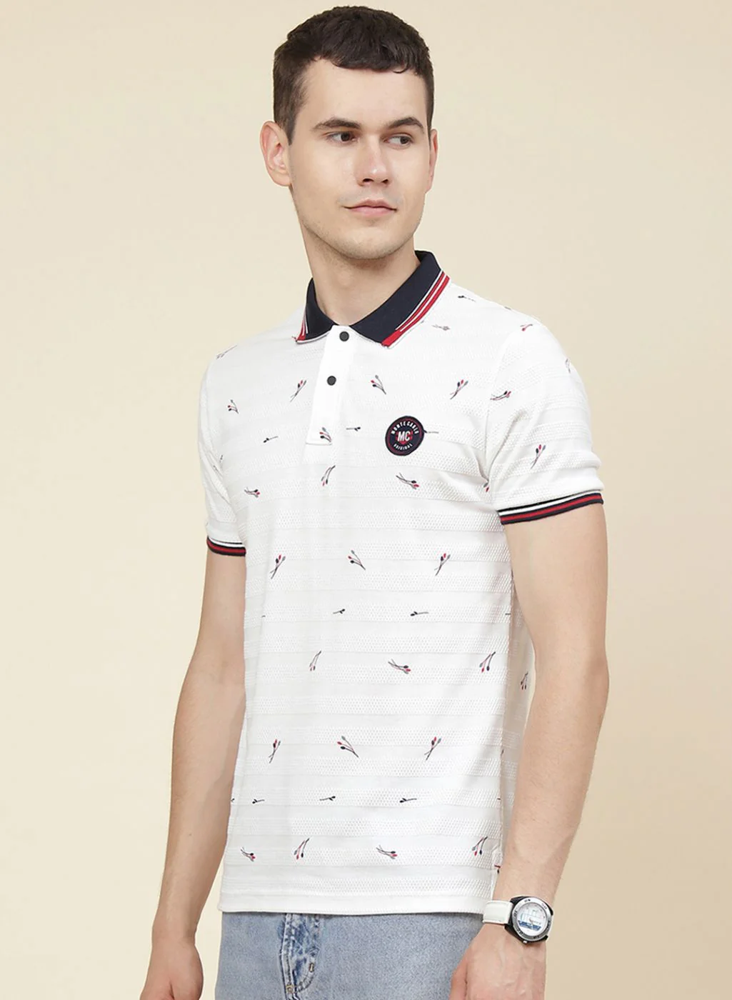 Men White Printed T-Shirt - Image 3