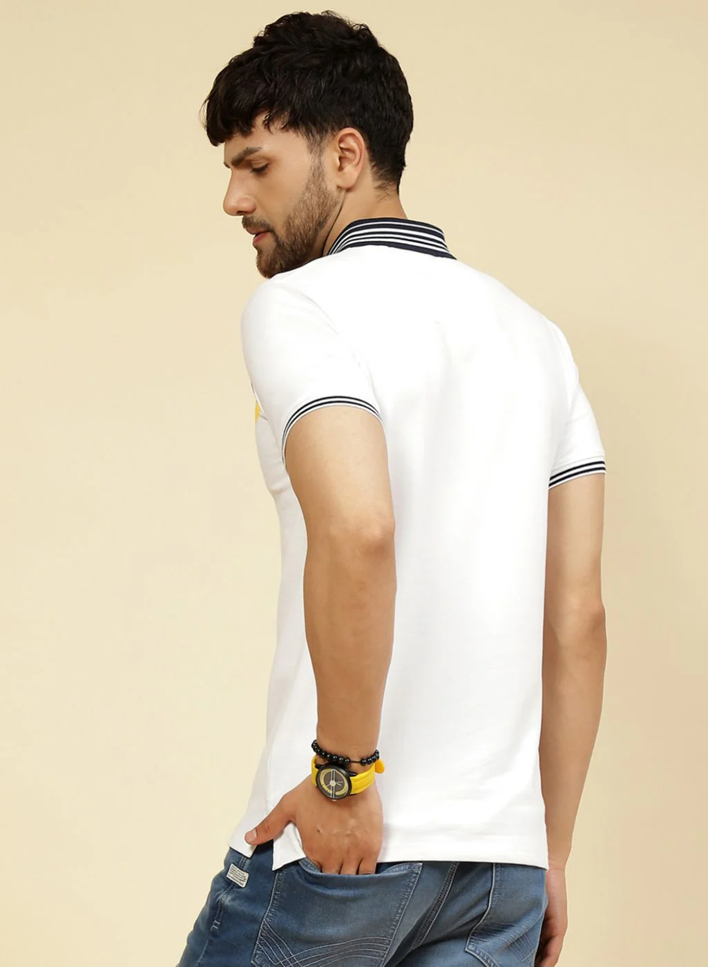 Men White Printed T-Shirt - Image 5
