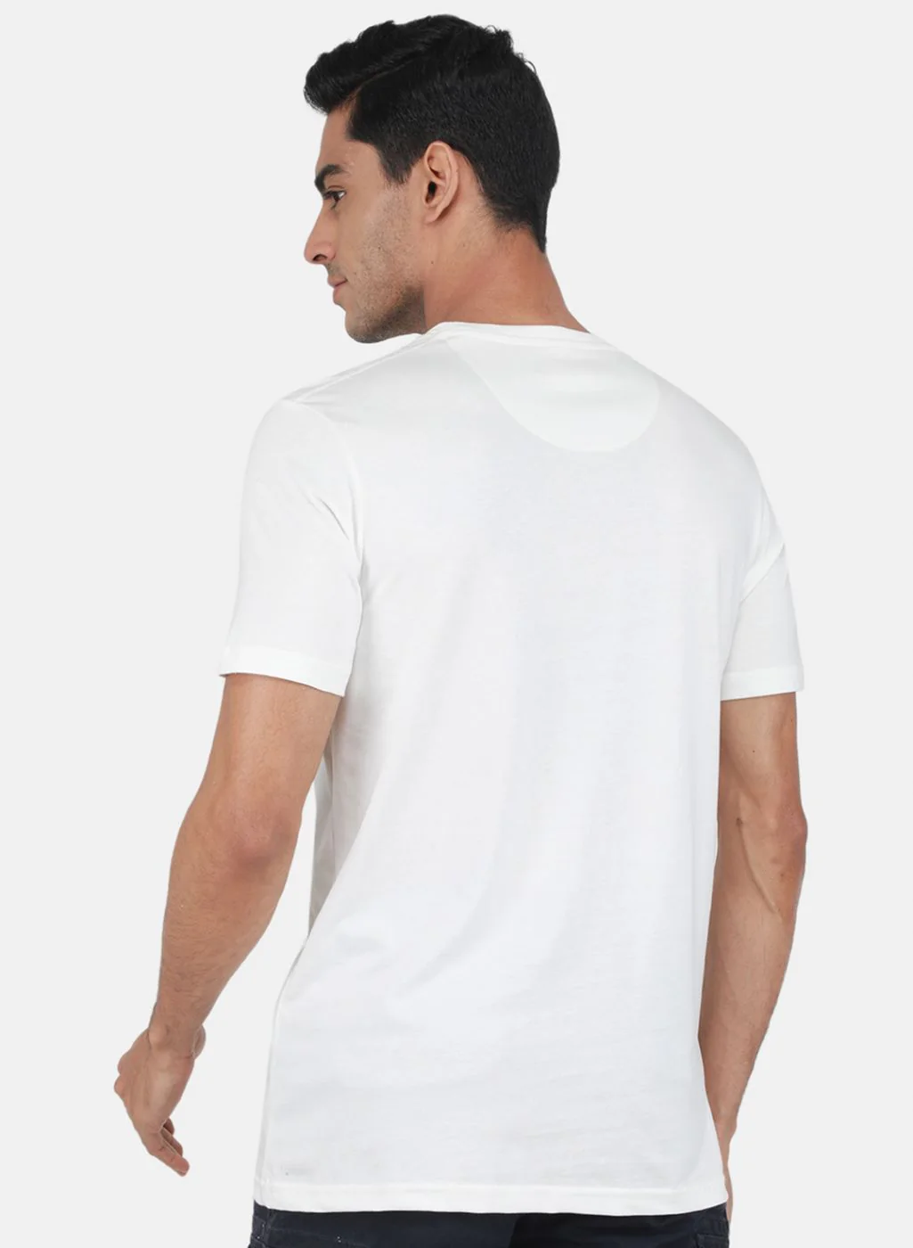 Men White Printed T-Shirt - Image 2