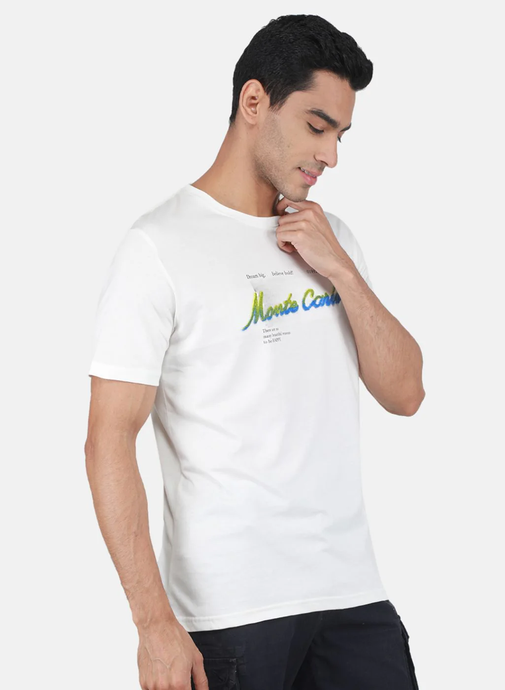 Men White Printed T-Shirt - Image 5