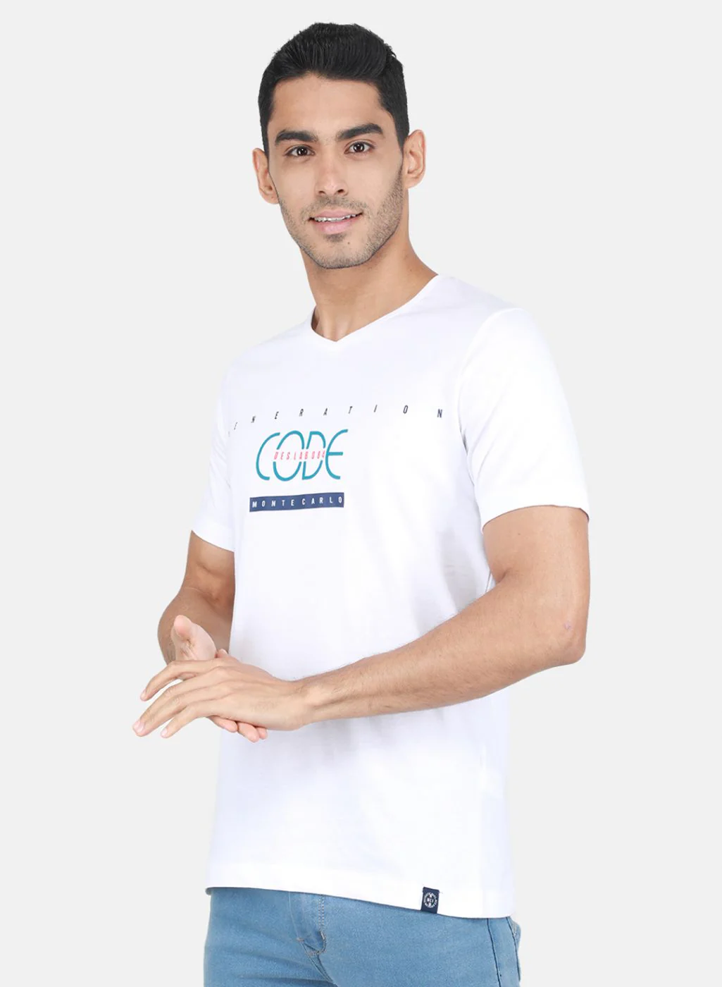 Men White Printed T-Shirt - Image 2