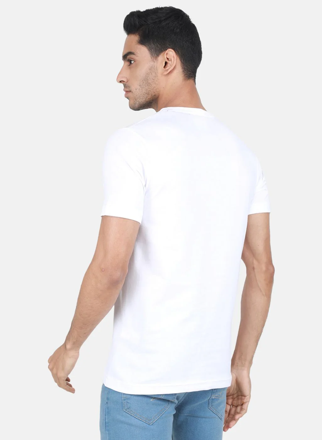 Men White Printed T-Shirt - Image 3