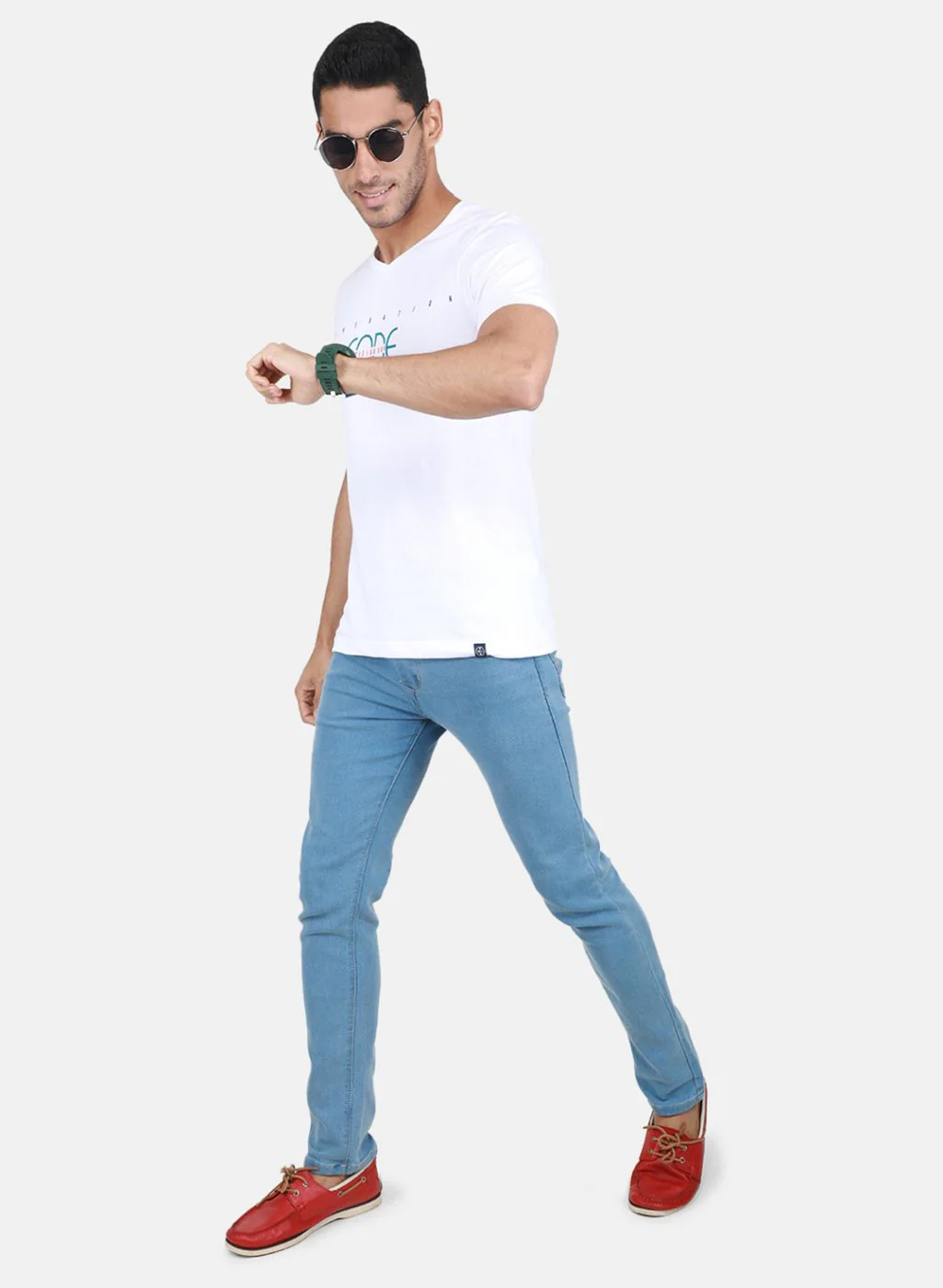 Men White Printed T-Shirt - Image 4