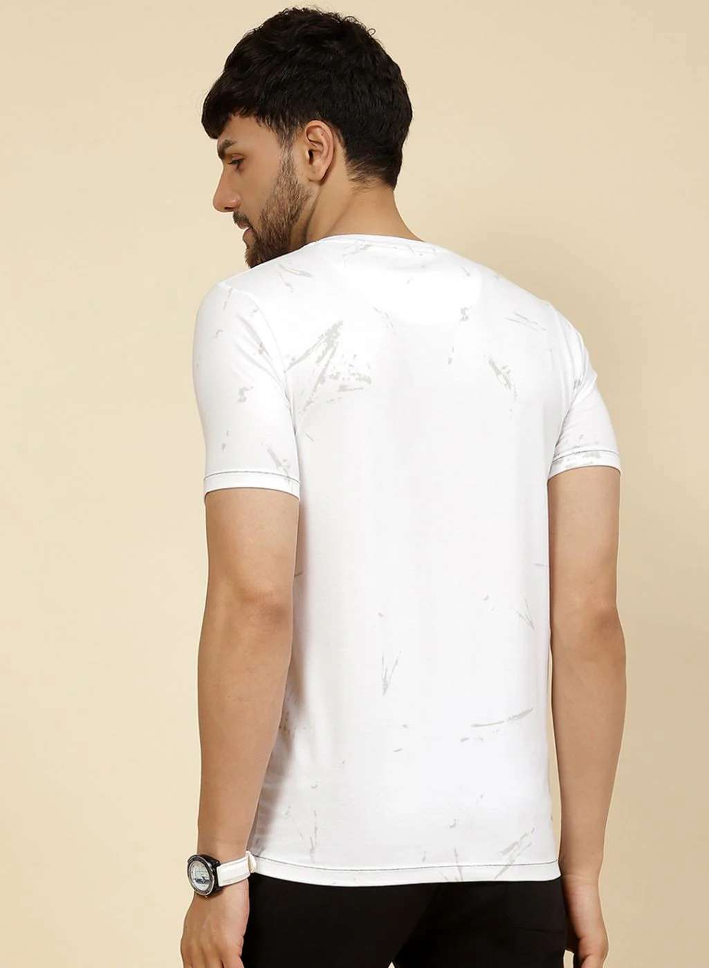 Men White Printed T-Shirt - Image 5