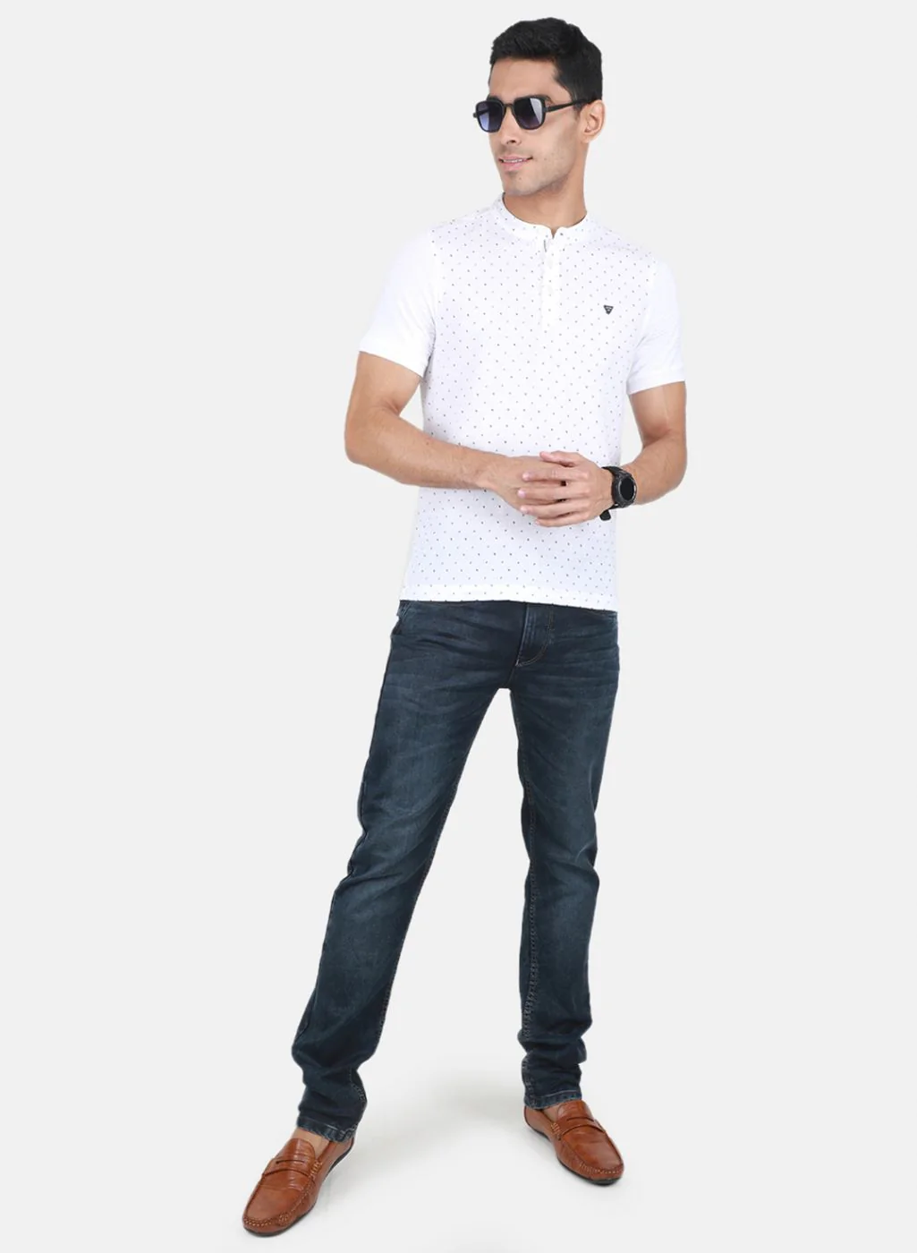 Men White Printed T-Shirt - Image 4