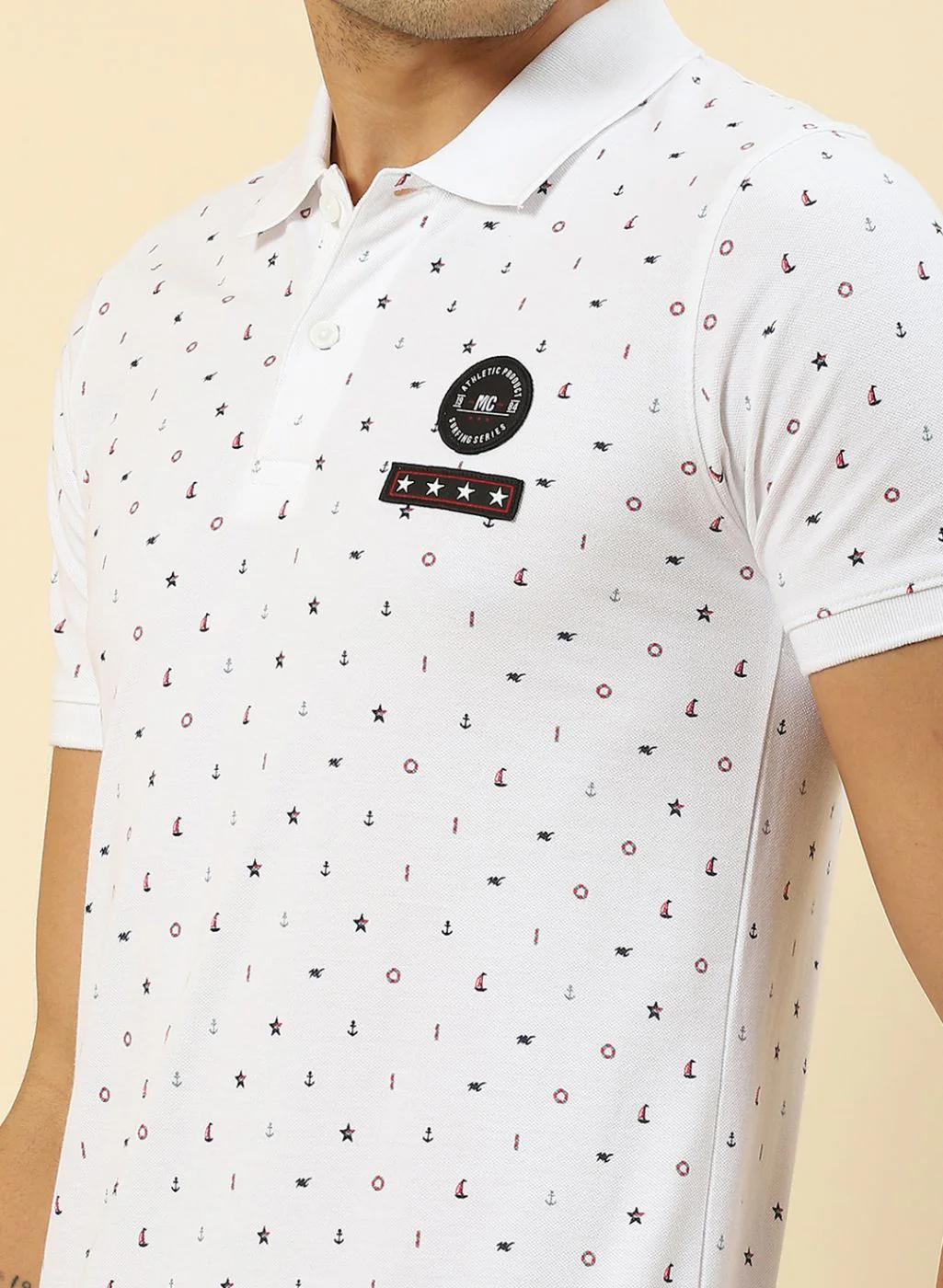 Men White Printed T-Shirt - Image 6