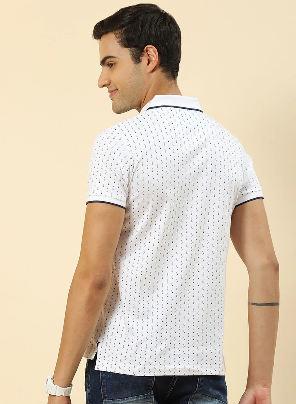 Men White Printed T-Shirt - Image 4