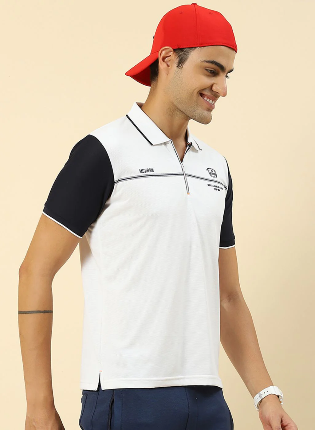Men White Printed T-Shirt - Image 4