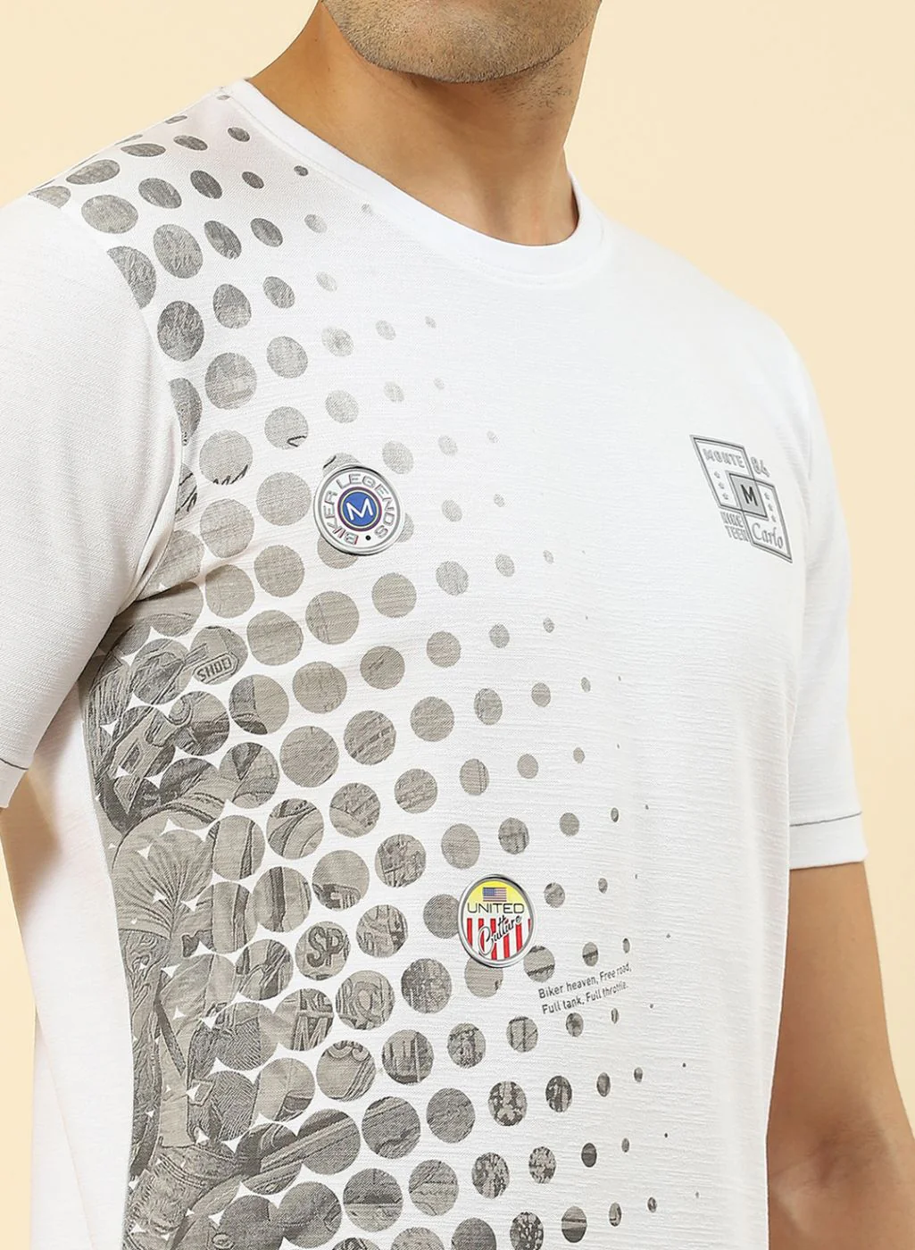 Men White Printed T-Shirt - Image 6
