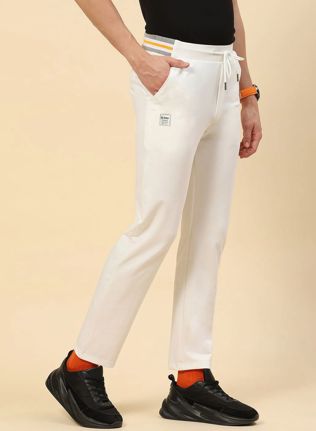 Men White Regular Fit Lower - Image 4