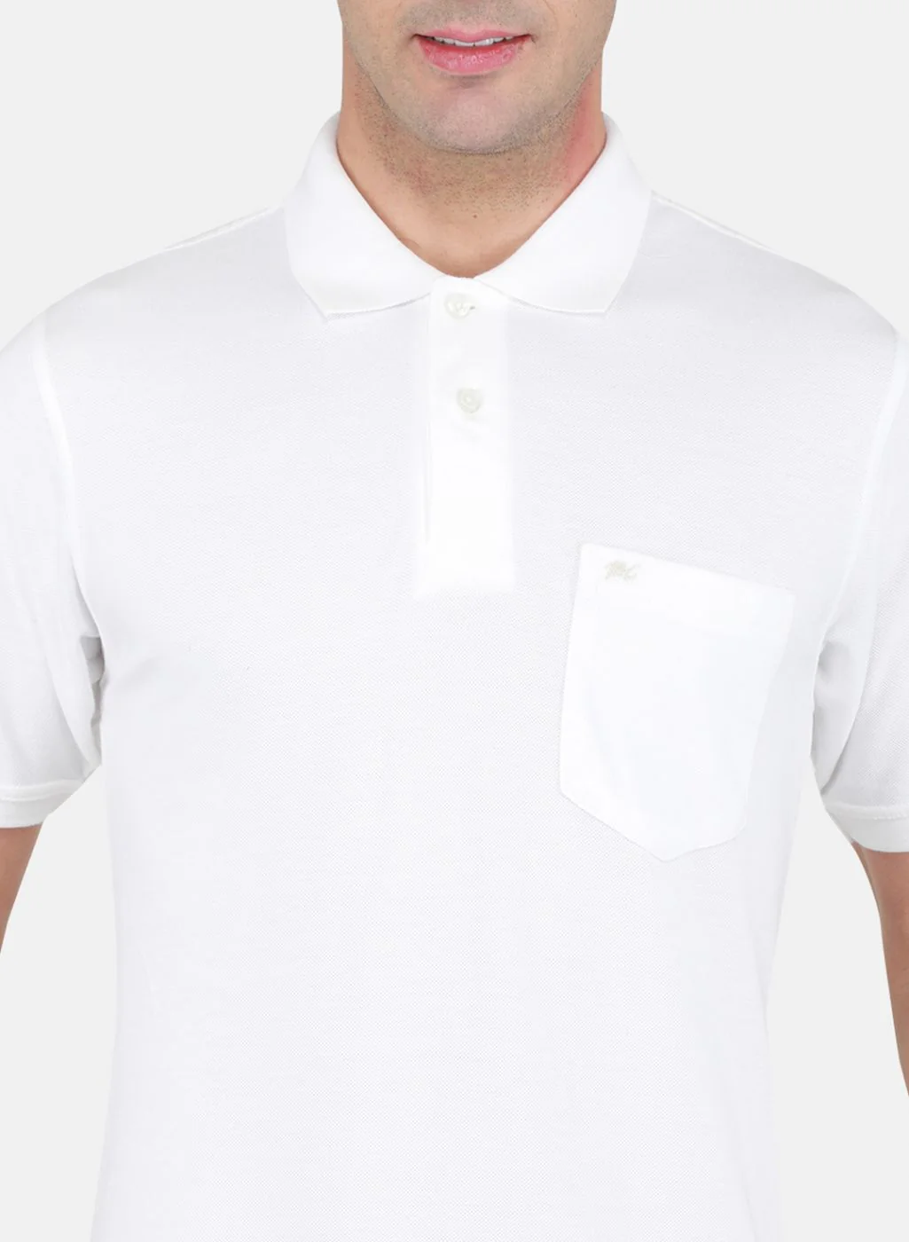 Men White Solid T-Shirt - Image 5