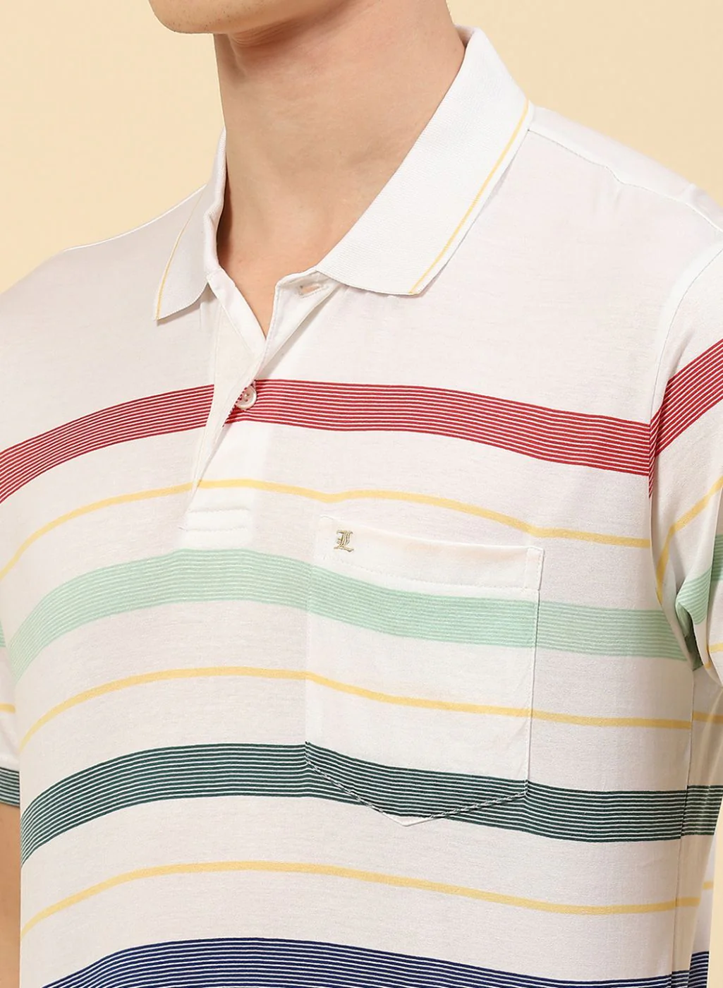 Men White Stripe Shirt - Image 6