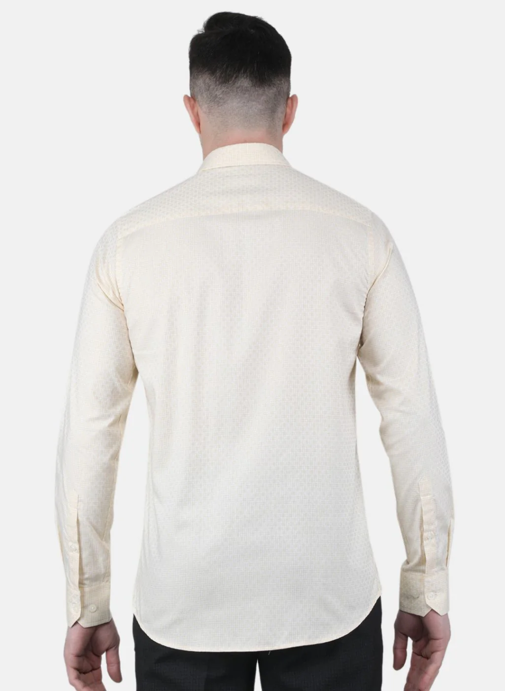 Men Yellow Check Shirt - Image 3