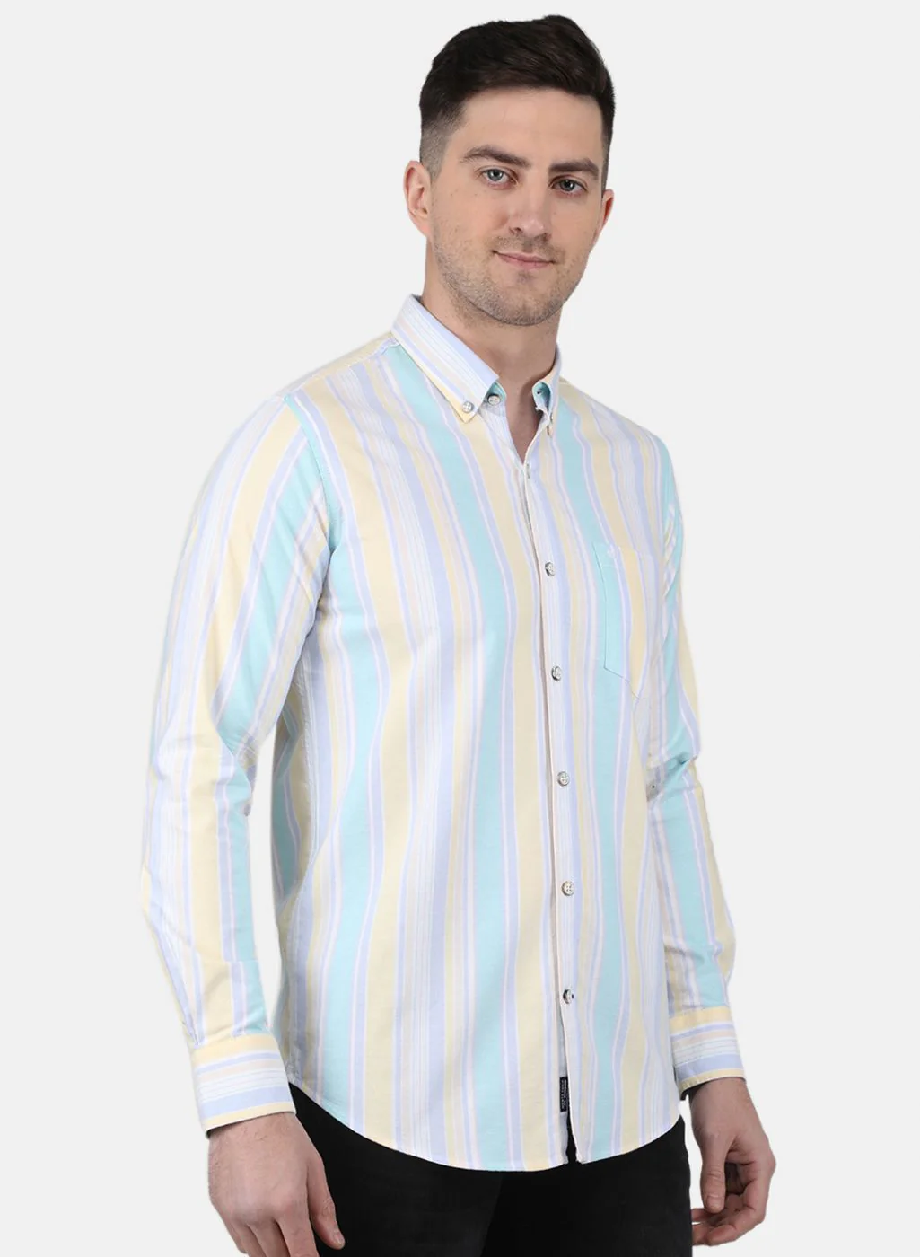 Men Yellow Printed Shirt - Image 6
