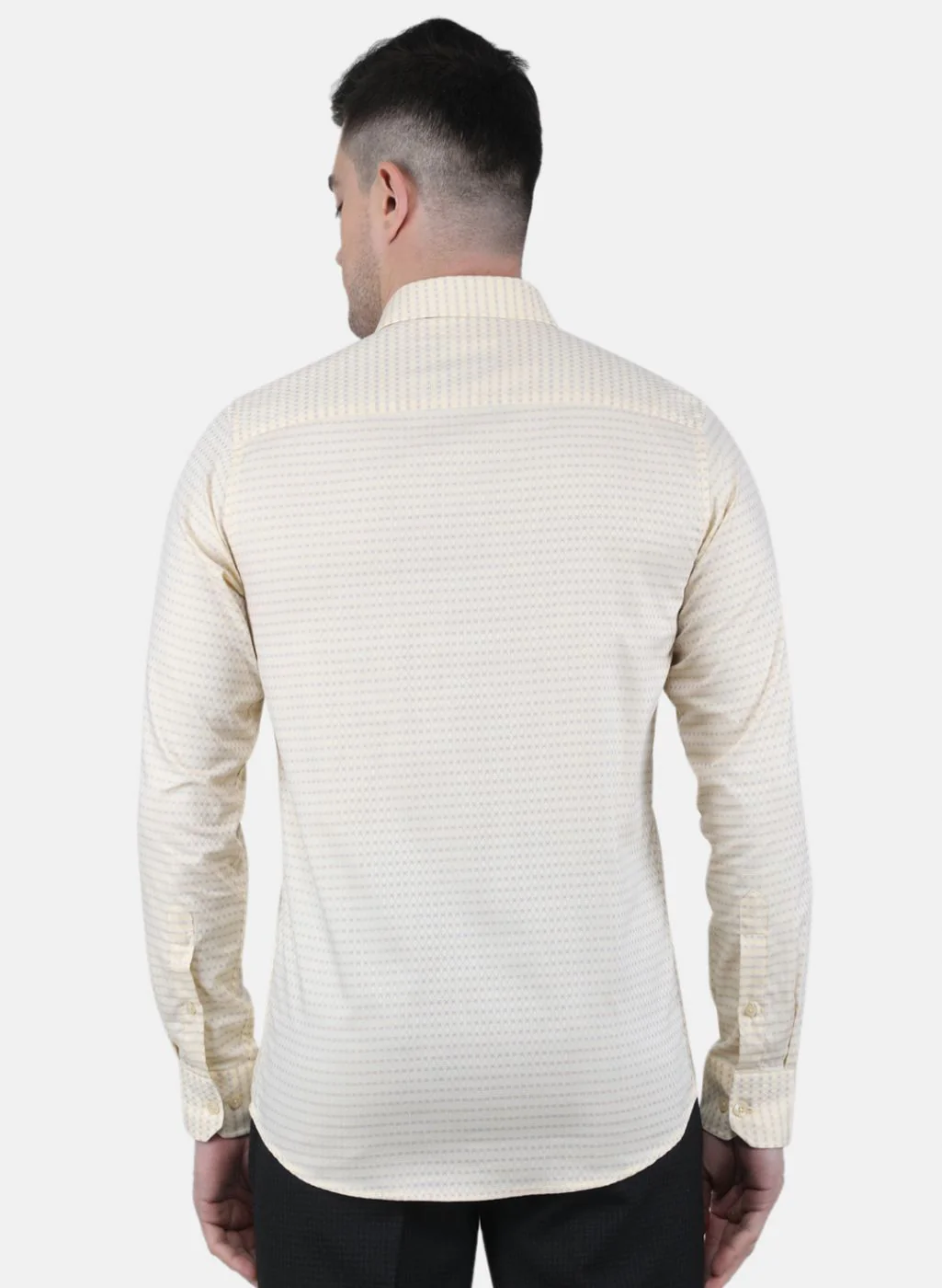 Men Yellow Printed Shirt - Image 3